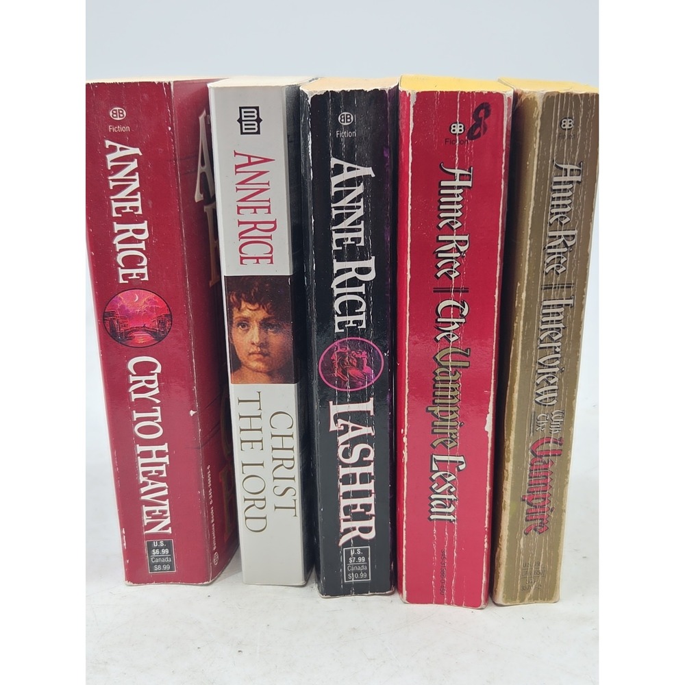 Lot of 5 Anne Rice Paperback Books - Vampire, Lasher, Christ the Lord, Cry to...